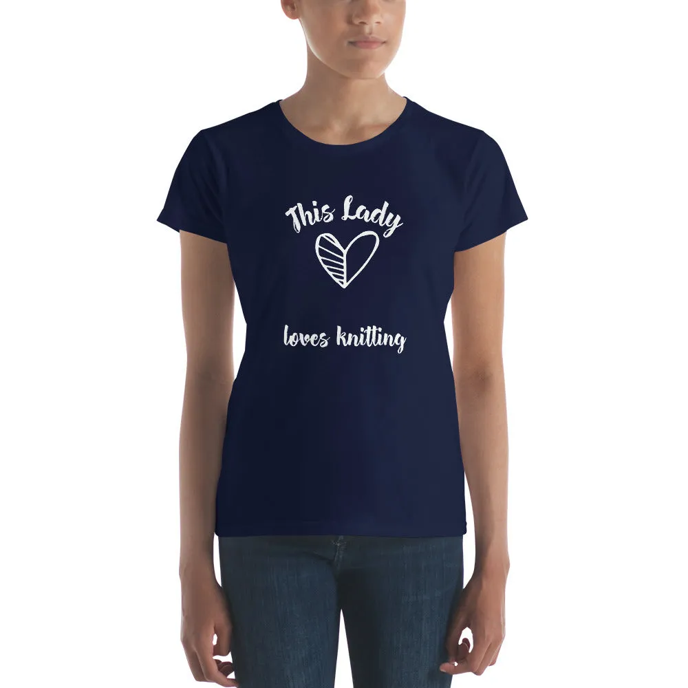 This Lady Loves Knitting (t-shirt, classic fit)