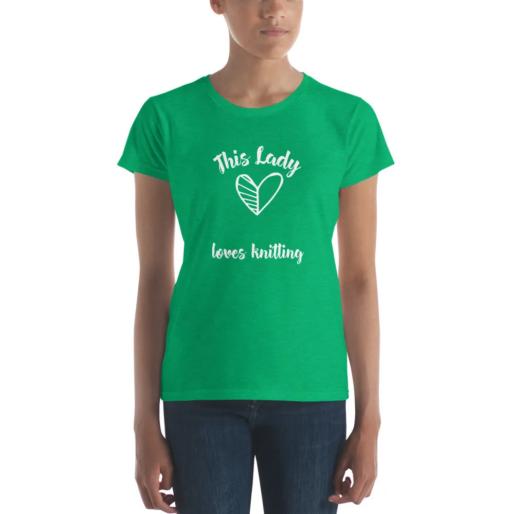 This Lady Loves Knitting (t-shirt, classic fit)
