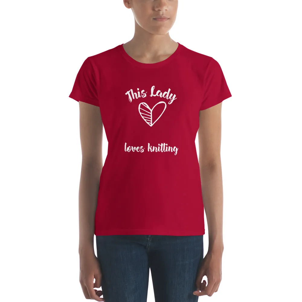 This Lady Loves Knitting (t-shirt, classic fit)