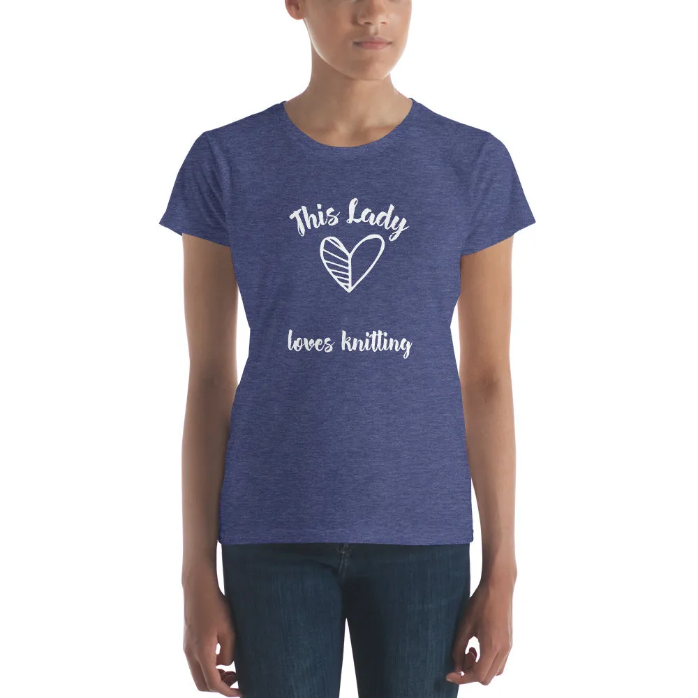 This Lady Loves Knitting (t-shirt, classic fit)
