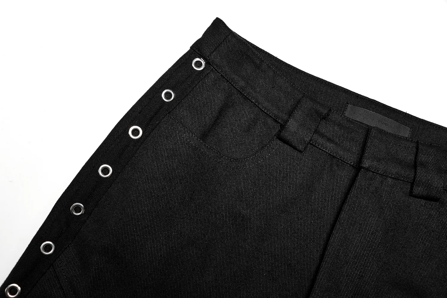 Urban Black Medium Waist Cargo Pants with Pockets