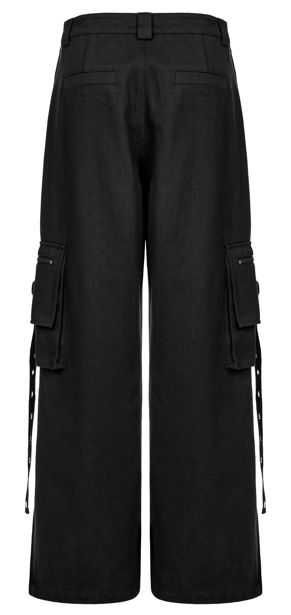 Urban Black Medium Waist Cargo Pants with Pockets