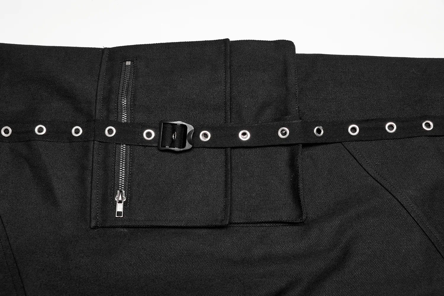 Urban Black Medium Waist Cargo Pants with Pockets