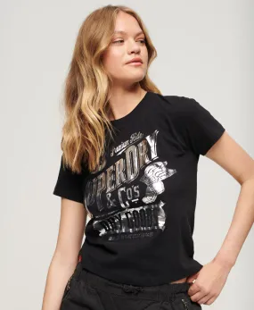 Workwear Scripted Graphic T-Shirt - Black