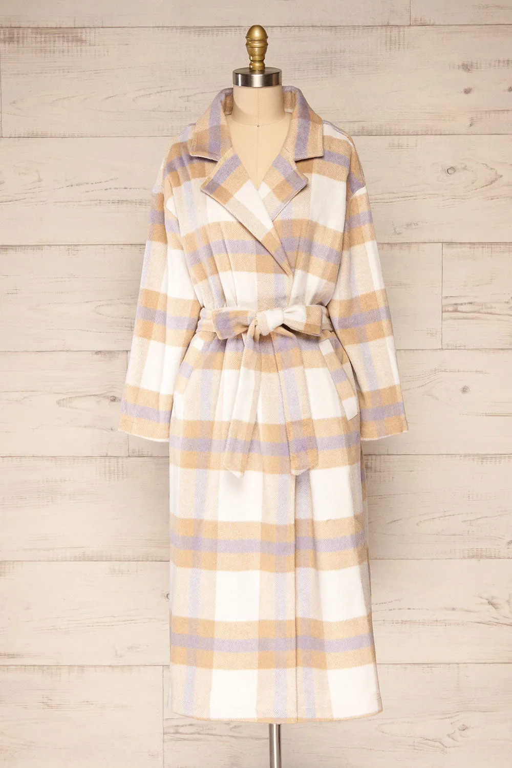 Zizukyn | Plaid Trench Coat