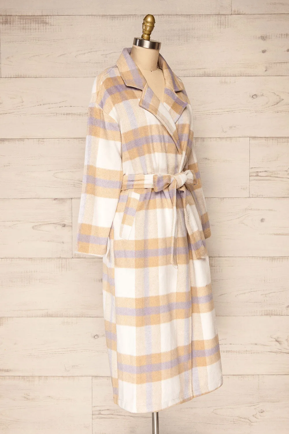 Zizukyn | Plaid Trench Coat